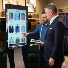 Умное зеркало в стиле hi-tech для гардеробной, для примерочной (Smart Dressing Mirror) Смарт 001 